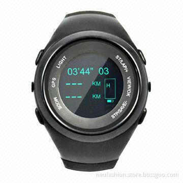 Sports GPS Watch Tracker, Real-time Heart Rate Monitor, Calories, Water-resistant